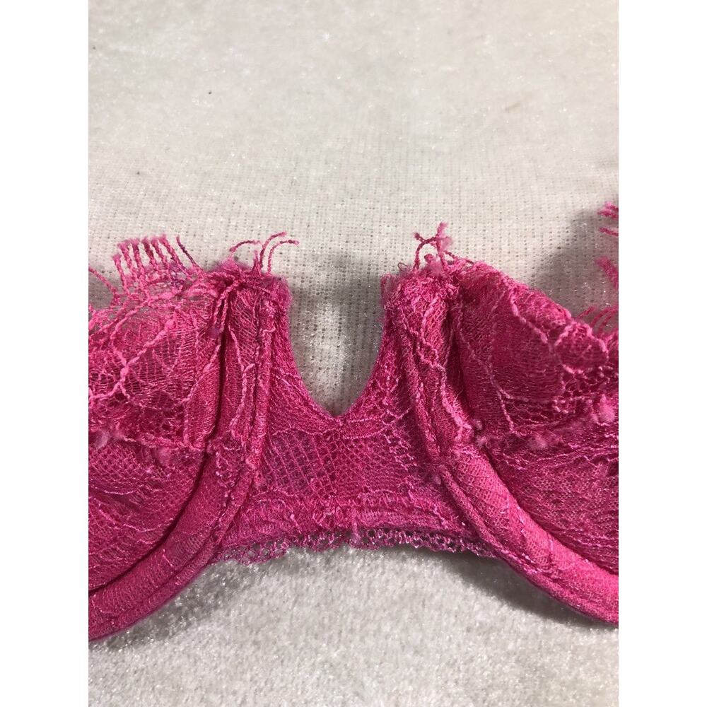 Vintage VICTORIA SECRET 34B 34 B Balconet Bra Pink Very Sexy EUC VS - Picture 4 of 9